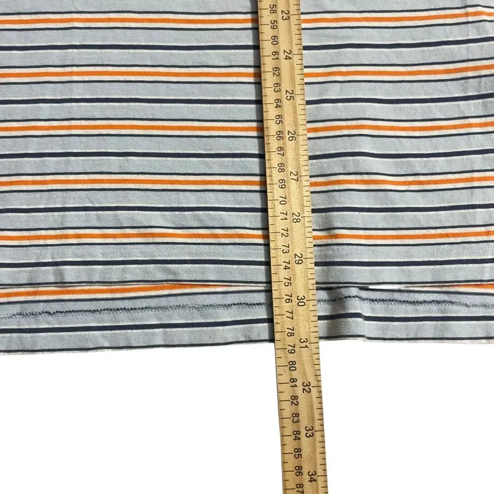 Polo By Ralph Lauren Mens Shirt Size XXL Blue Orange White Striped Polo Shirt